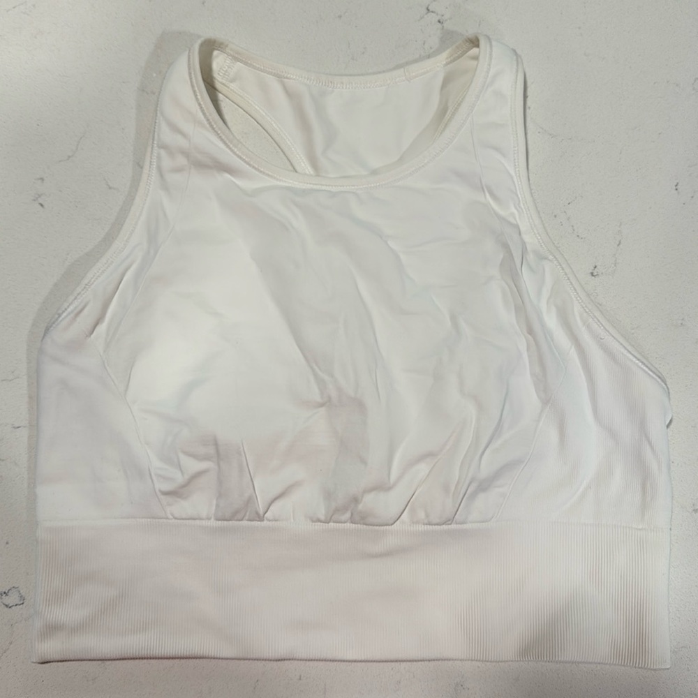 Lululemon High Neck White Bra Size 10